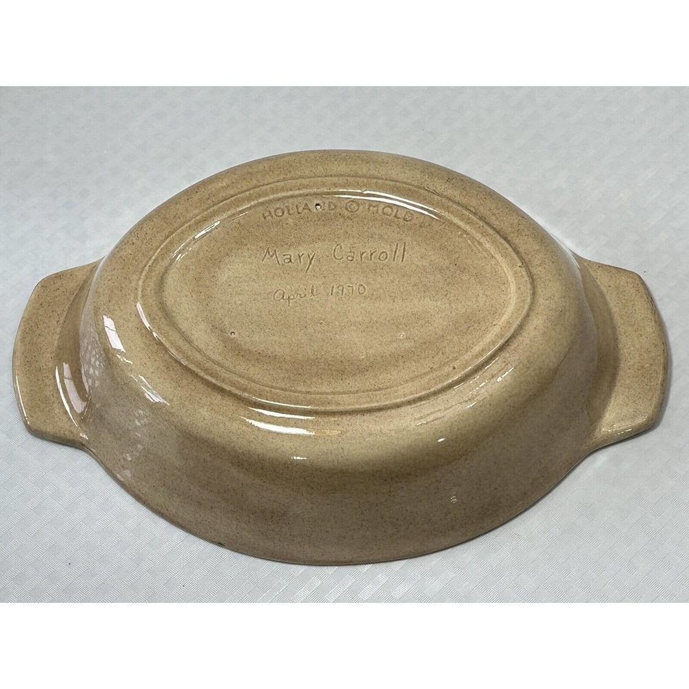 Vintage Holland Mold Ceramic Mixed Vegetables Serving Dish Oval Casserole Emboss - Picture 9 of 10